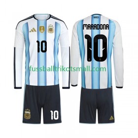 Fußballtrikots Argentinien Maradona 10 World Cup Kinder 2026 Langarm Heimtrikotsatz kaufen
